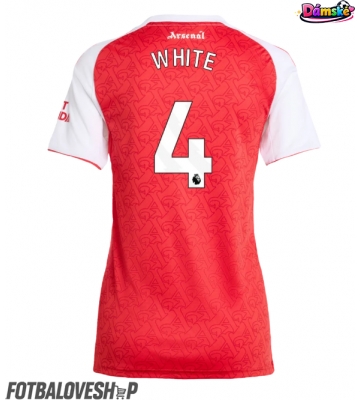 Arsenal Ben White #4 Dámské Domácí Dres 2025-26 Krátký Rukáv